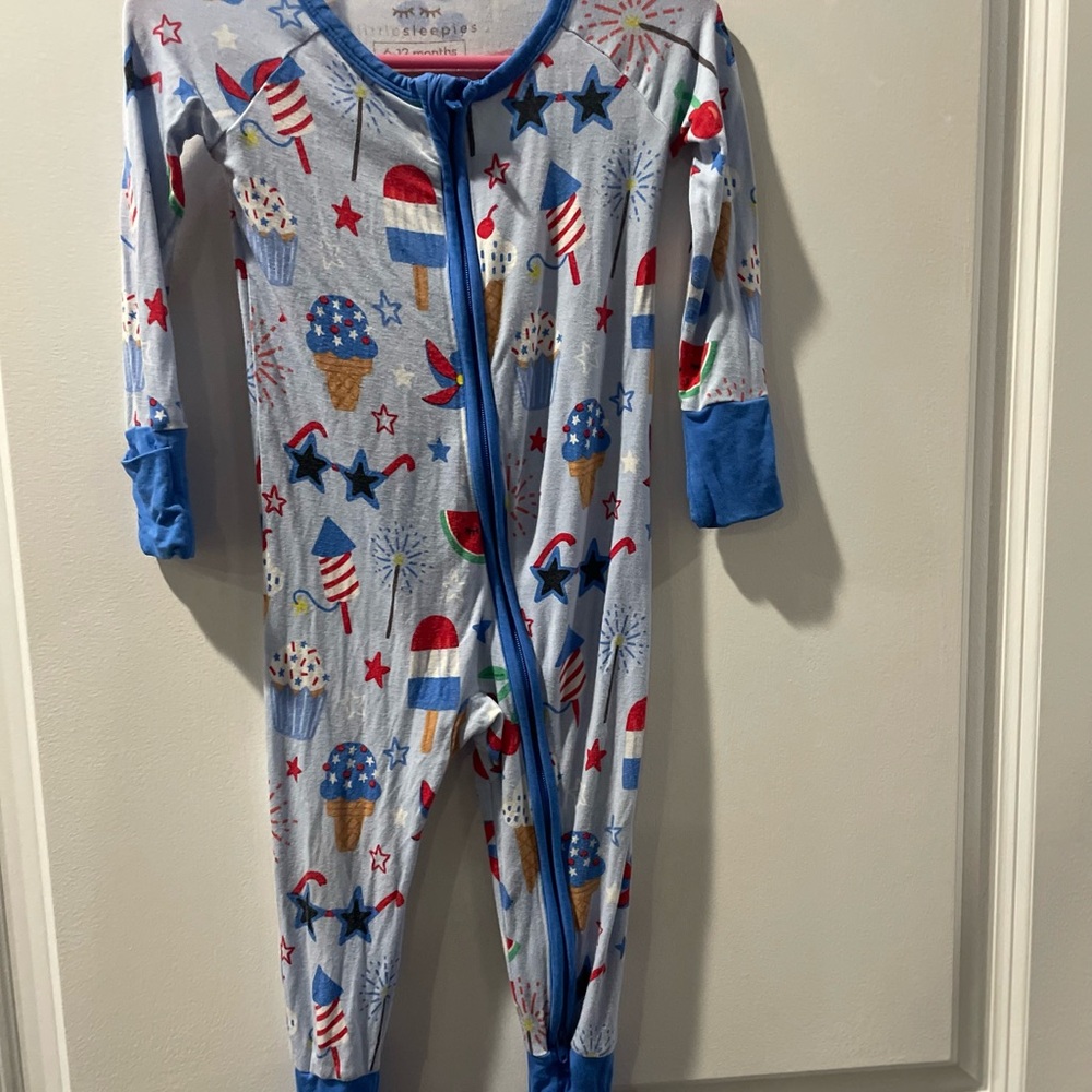 Little Sleepies Stars and Stripes Kids Zippy